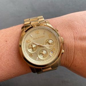 Gold chunky Michael Kors watch